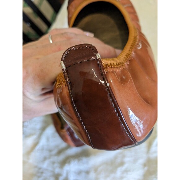 bcool ballet flats dress flats brown tan size 36 GIRLS 4 shiny dressy casual - Picture 3 of 12
